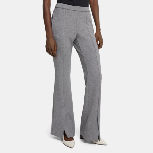 Theory Slit Flare Pant in Double-Knit Jersey