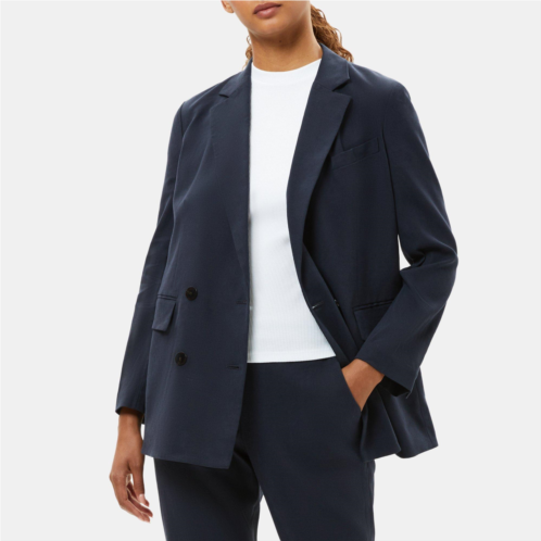Theory Double-Breasted Jacket in Linen