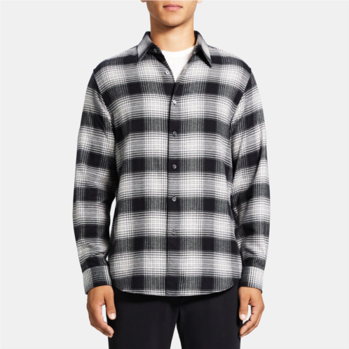 Theory Long-Sleeve Shirt in Cotton Flannel