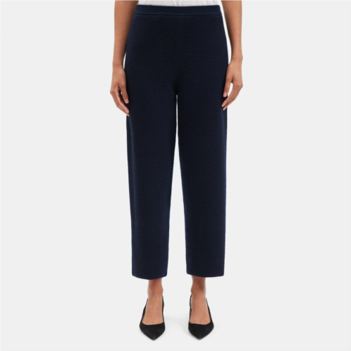 Theory Cropped Pull-On Pant in Felted Wool-Cashmere