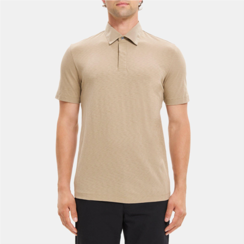 Theory Contrast-Collar Polo in Modal Jersey