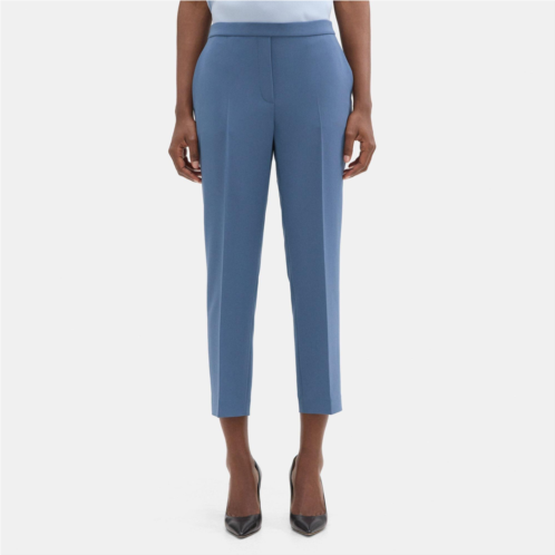 Theory Cropped Slim Pull-On Pant in Crepe