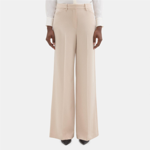 Theory Wide-Leg Pant in Crepe