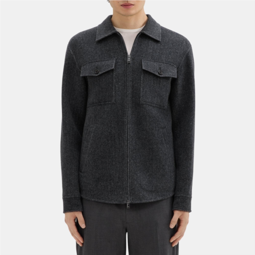 Theory Vena Shirt Jacket in Double-Face Wool-Cashmere