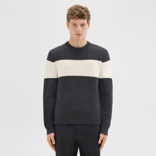Theory Hilles Crewneck Sweater in Wool-Cashmere