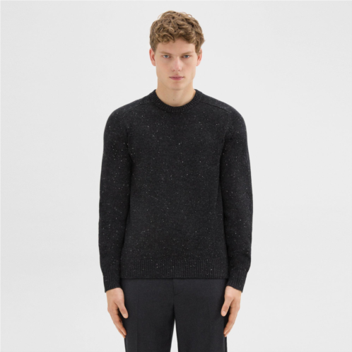 Theory Dinin Crewneck Sweater in Donegal Wool-Cashmere