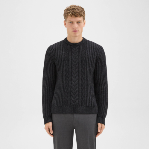 Theory Vilare Cable Knit Sweater in Dane Wool