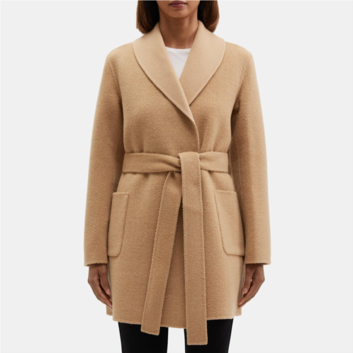 Theory Wrap Coat in Double-Face Wool
