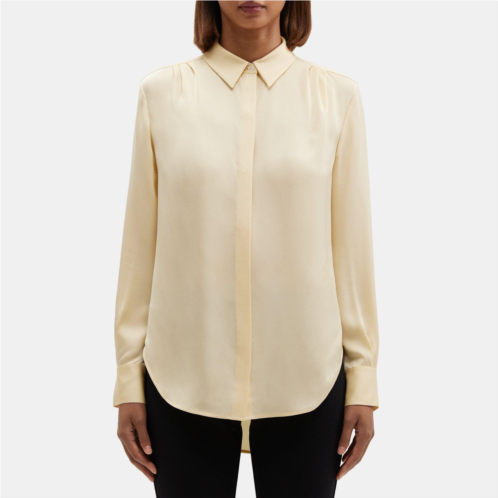 Theory Relaxed Shirt in Silk Georgette