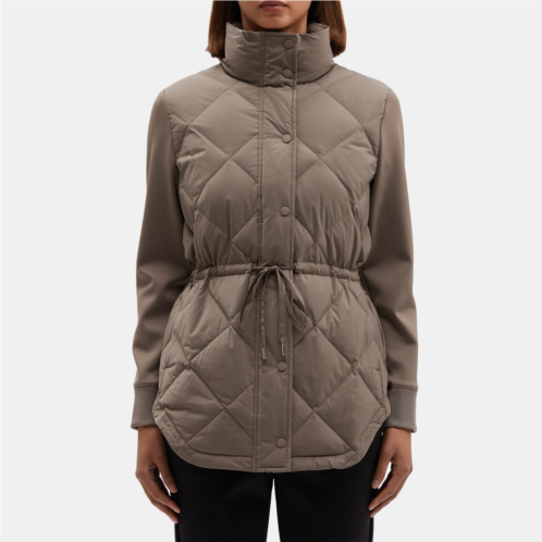 Theory Combo Puffer Jacket in City Poly