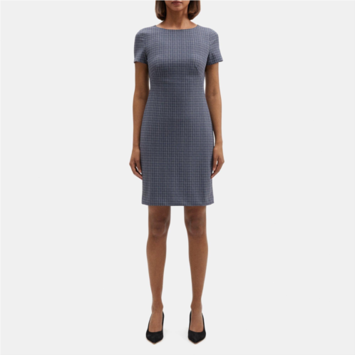Theory Sheath Dress in Printed Performance Knit