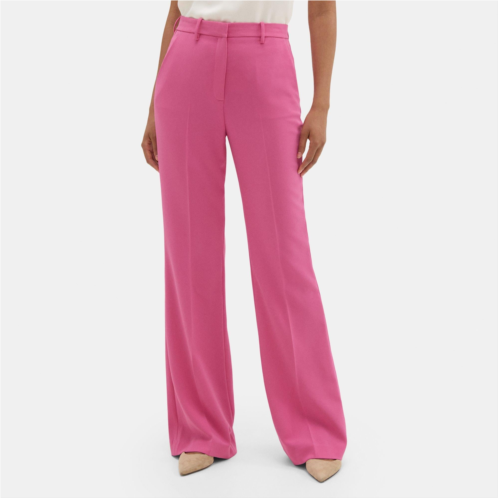 Theory High-Waist Flare Pant in Crepe