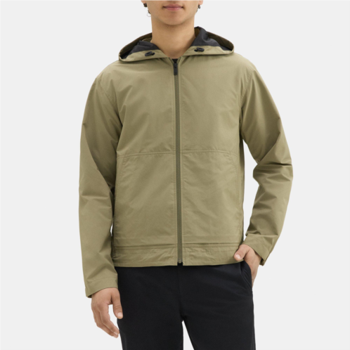 Theory Hooded Zip-Up Jacket in Polyester