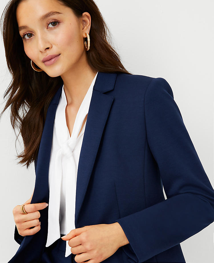Anntaylor The Petite Notched Two Button Blazer in Double Knit