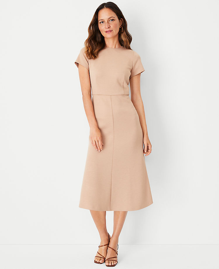 Anntaylor The Petite Flare Dress in Double Knit
