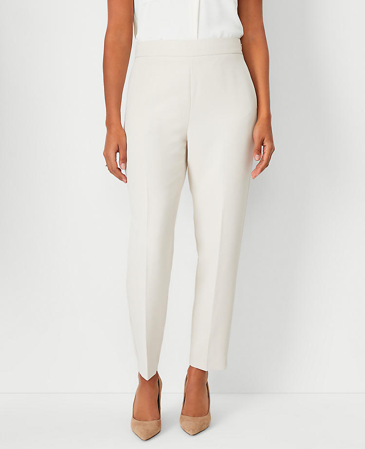 Anntaylor The Petite Side Zip Ankle Pant in Fluid Crepe - Curvy Fit