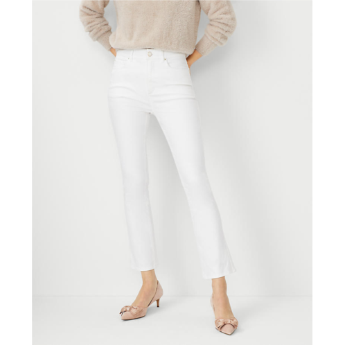 Anntaylor Petite High Rise Boot Crop Jeans in White