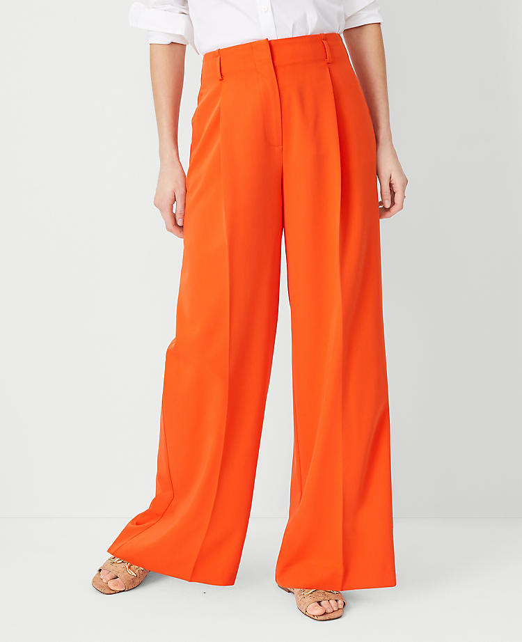 Anntaylor The Petite Single Pleated Wide Leg Pant