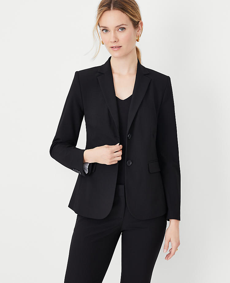 Anntaylor The Notched Two Button Blazer in Seasonless Stretch - Curvy Fit