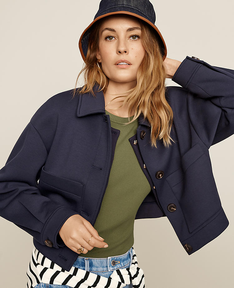 Anntaylor AT Weekend Cropped Shirt Jacket
