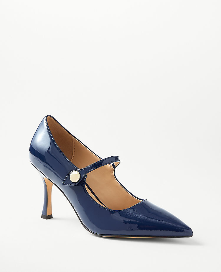 Anntaylor Patent Strappy Mary Jane Pumps
