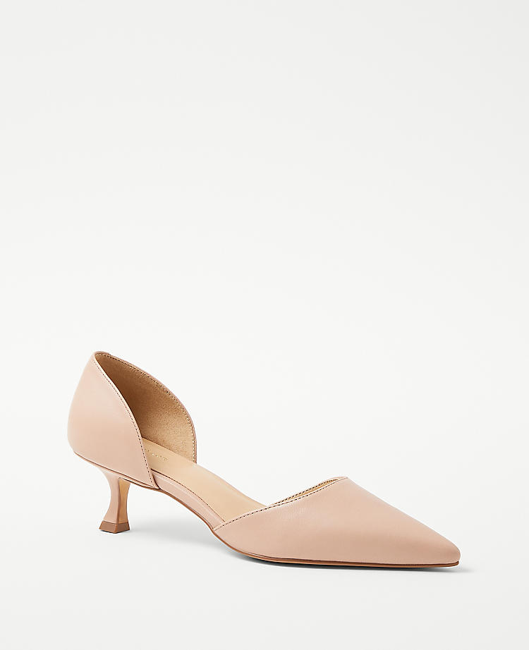 Anntaylor Leather DOrsay Pumps