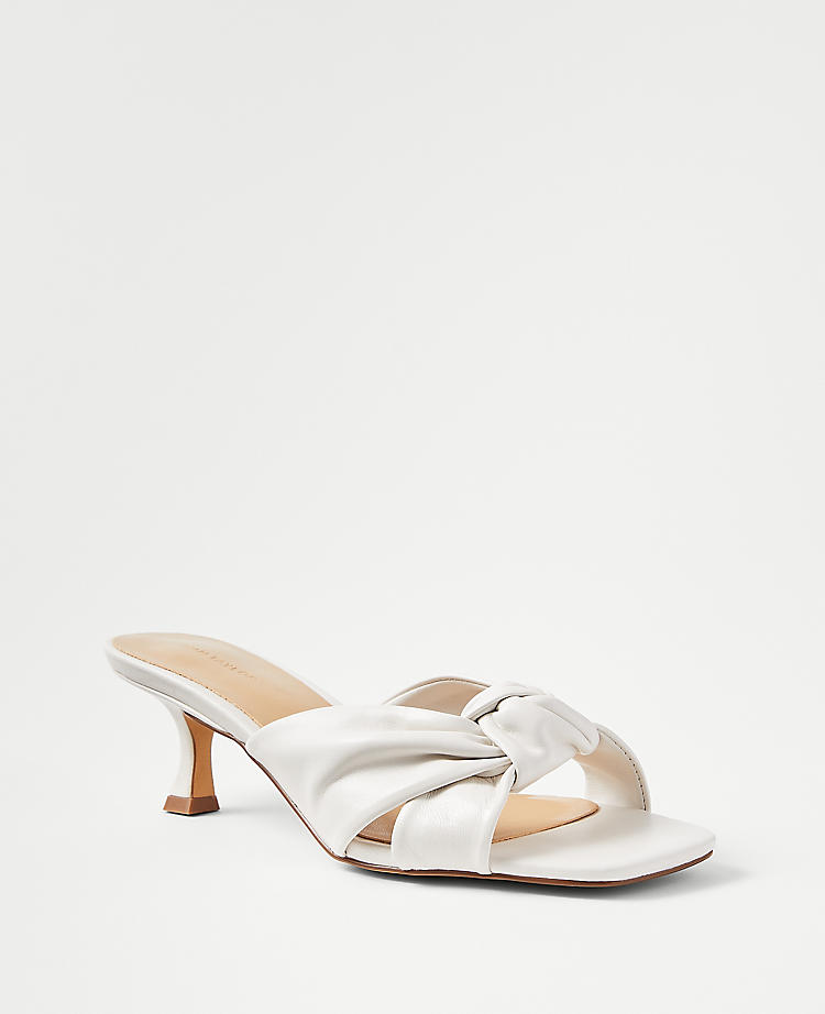 Anntaylor Knotted Leather Sandals