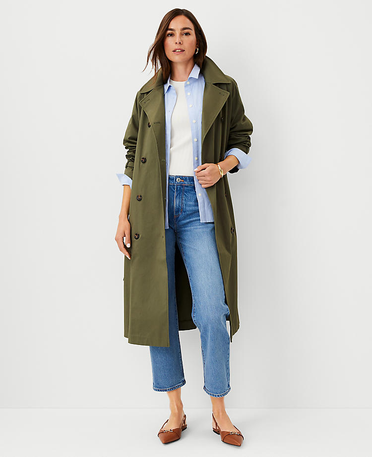 Anntaylor Relaxed Raglan Trench Coat