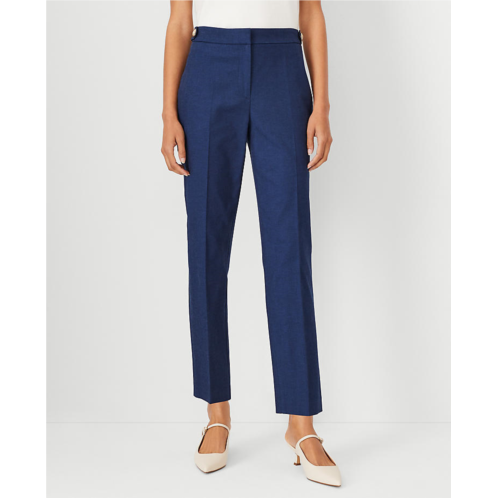 Anntaylor The Button Tab High Rise Eva Ankle Pant in Polished Denim - Curvy Fit
