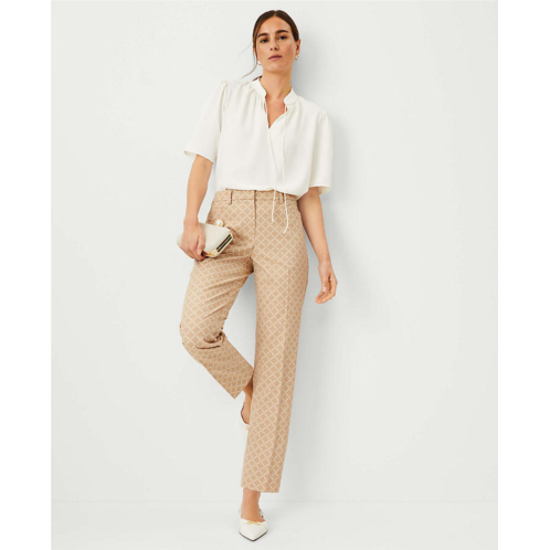 Anntaylor The Relaxed Cotton Ankle Pant in Check