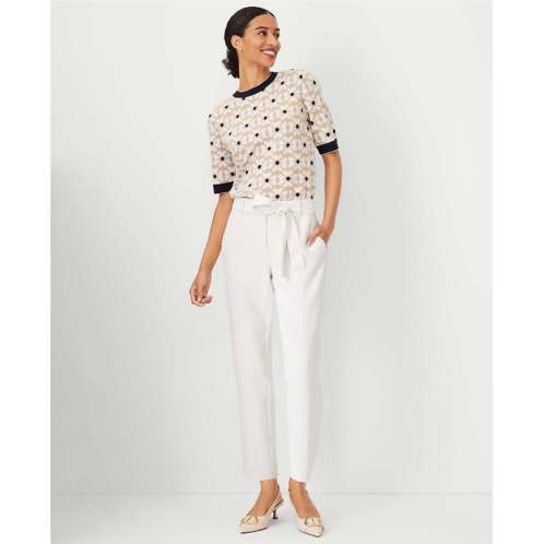 Anntaylor The Petite Tie Waist Ankle Pant in Crepe
