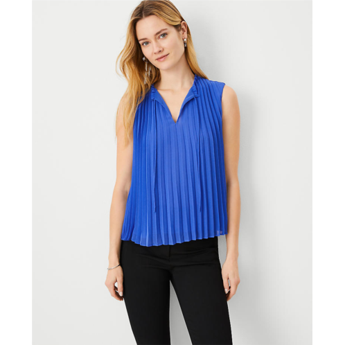 Anntaylor Pleated Tie Neck Top