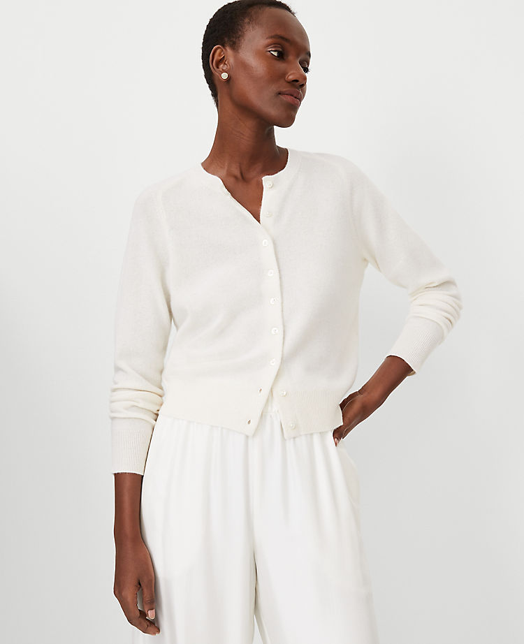 Anntaylor Studio Collection Cashmere Cropped Cardigan