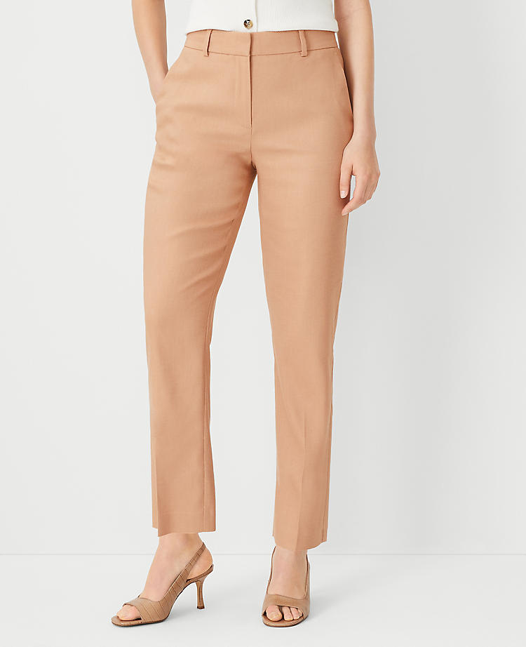Anntaylor The Petite High Rise Pencil Pant in Linen Twill - Curvy Fit
