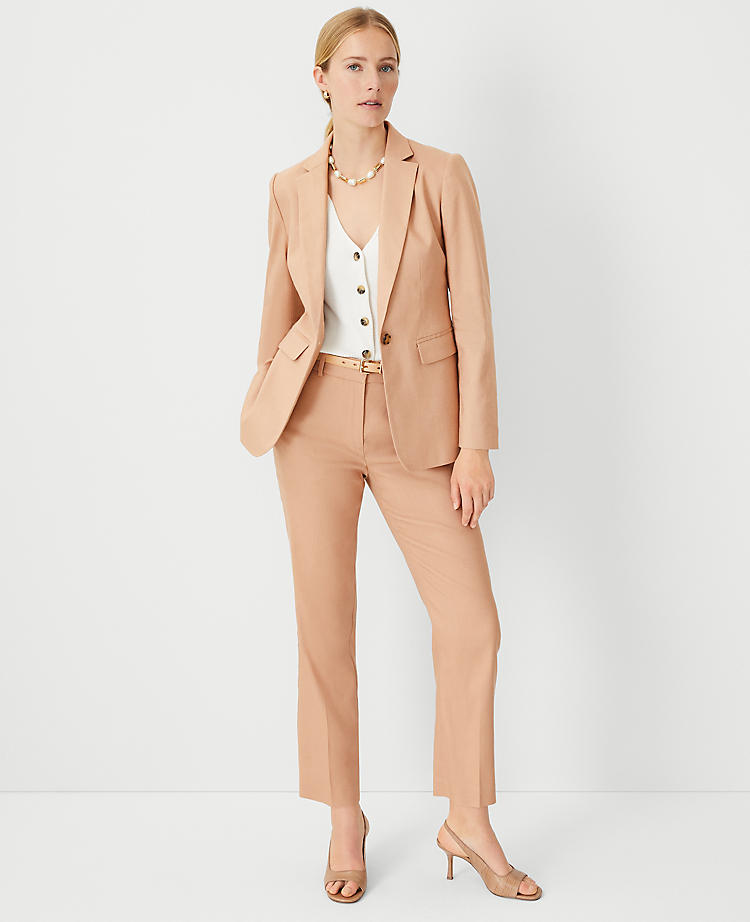 Anntaylor The Petite High Rise Pencil Pant in Linen Twill
