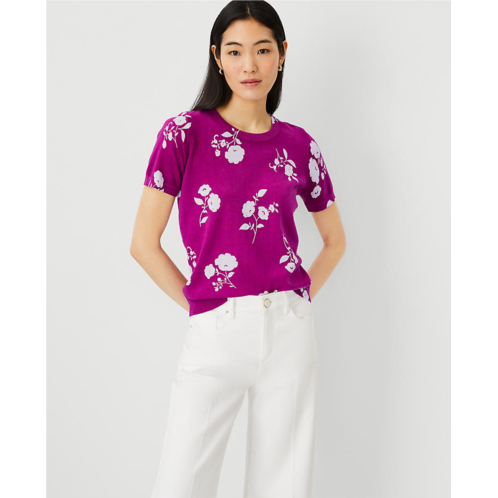 Anntaylor Petite Floral Sweater Tee
