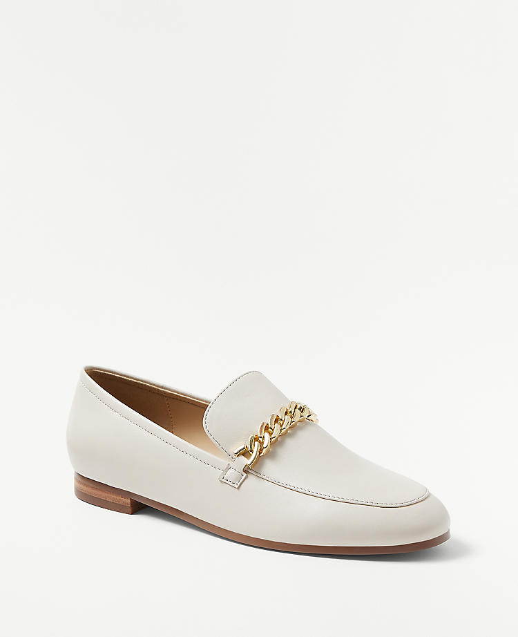 Anntaylor Chain Leather Loafers