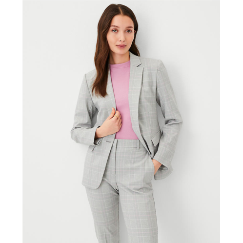 Anntaylor The Petite Notched One Button Blazer in Plaid