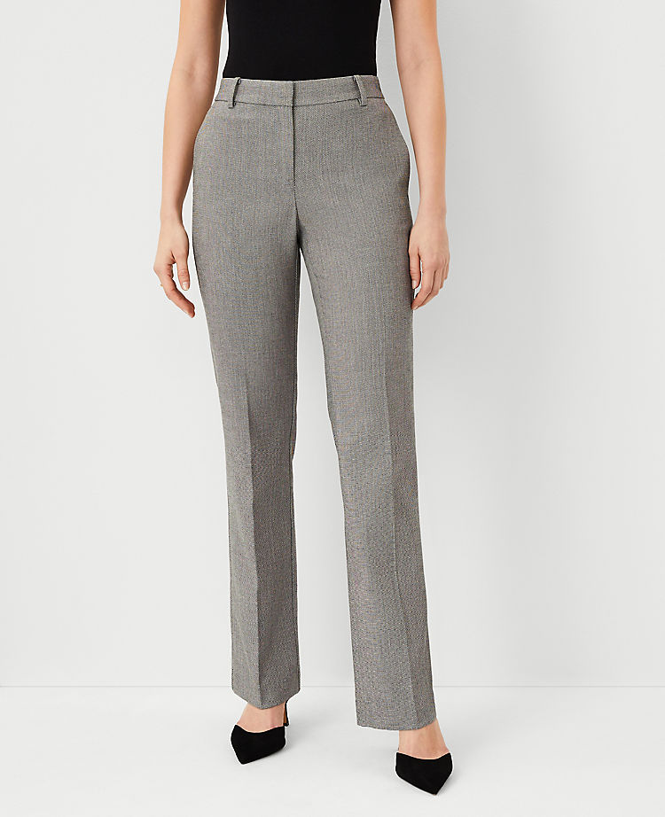 Anntaylor The Petite Sophia Straight Pant in Basketweave - Curvy Fit