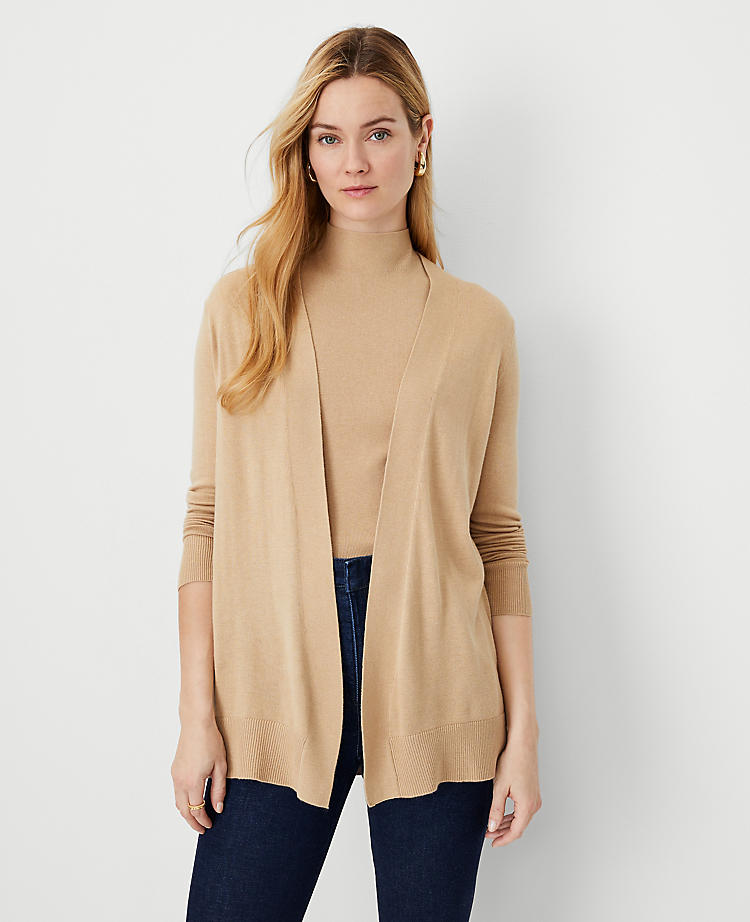 Anntaylor Petite Relaxed Open Cardigan