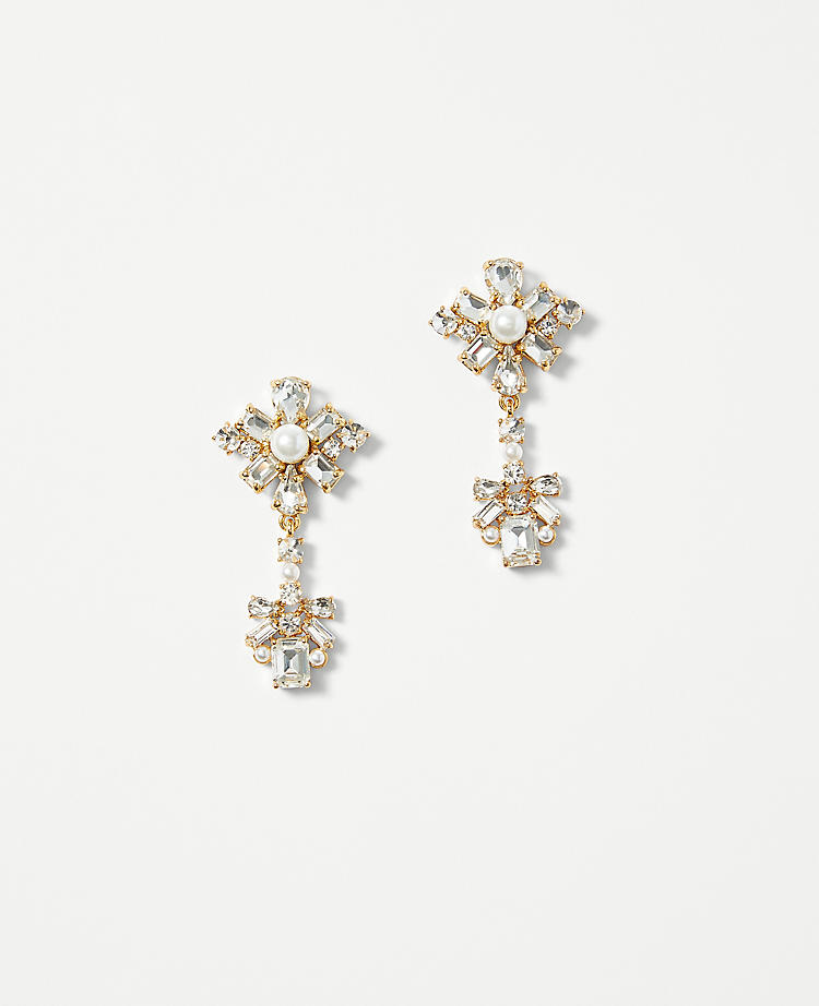 Anntaylor Studio Collection Statement Mixed Crystal Earrings