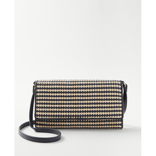Anntaylor AT Weekend Woven Leather Crossbody Bag