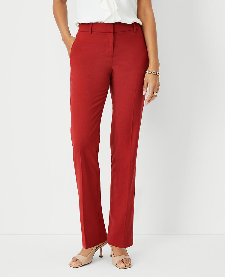 Anntaylor The Petite Straight Pant in Lightweight Weave
