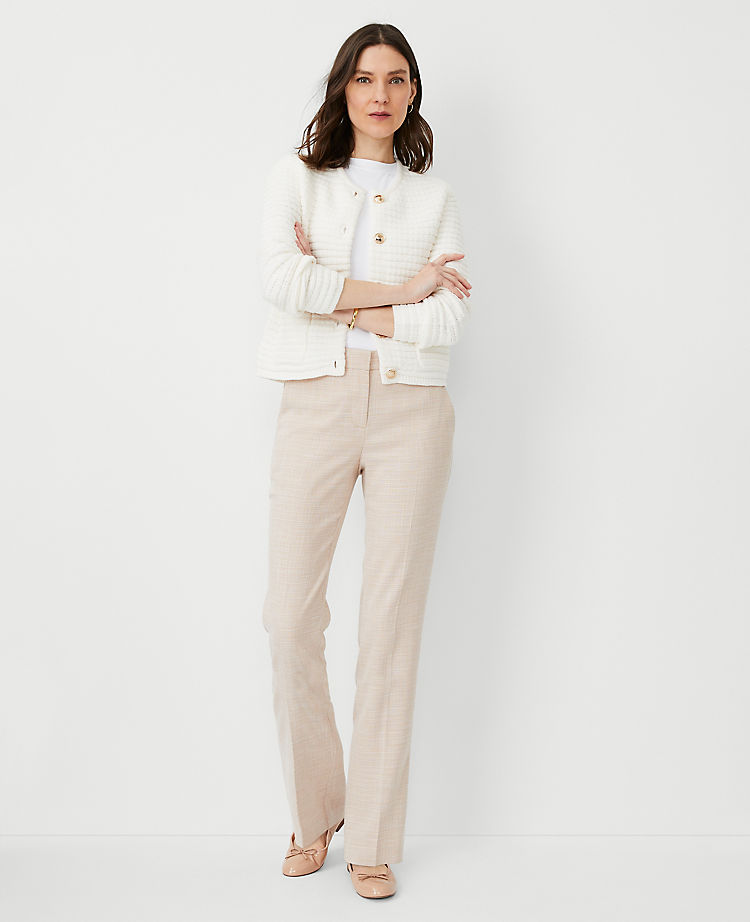 Anntaylor The Sophia Straight Pant in Textured Crosshatch