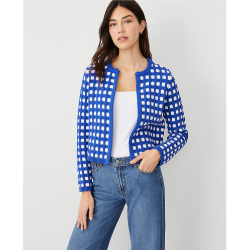 Anntaylor Geo Stitch Cardigan