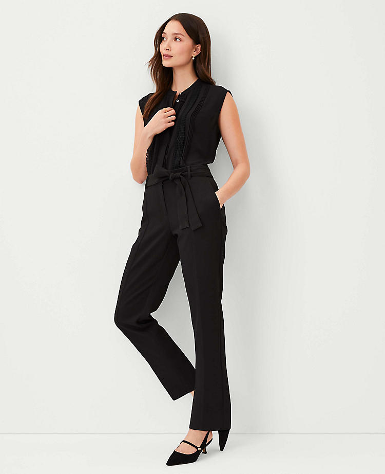 Anntaylor The Tie Waist Ankle Pant in Crepe