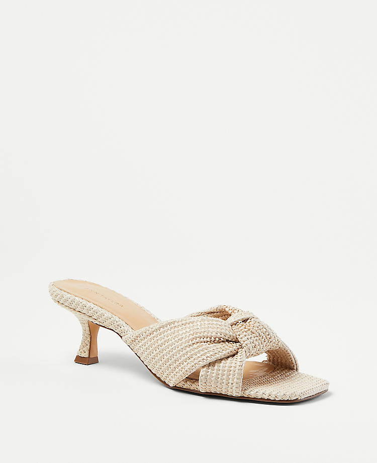 Anntaylor Knotted Straw Sandals