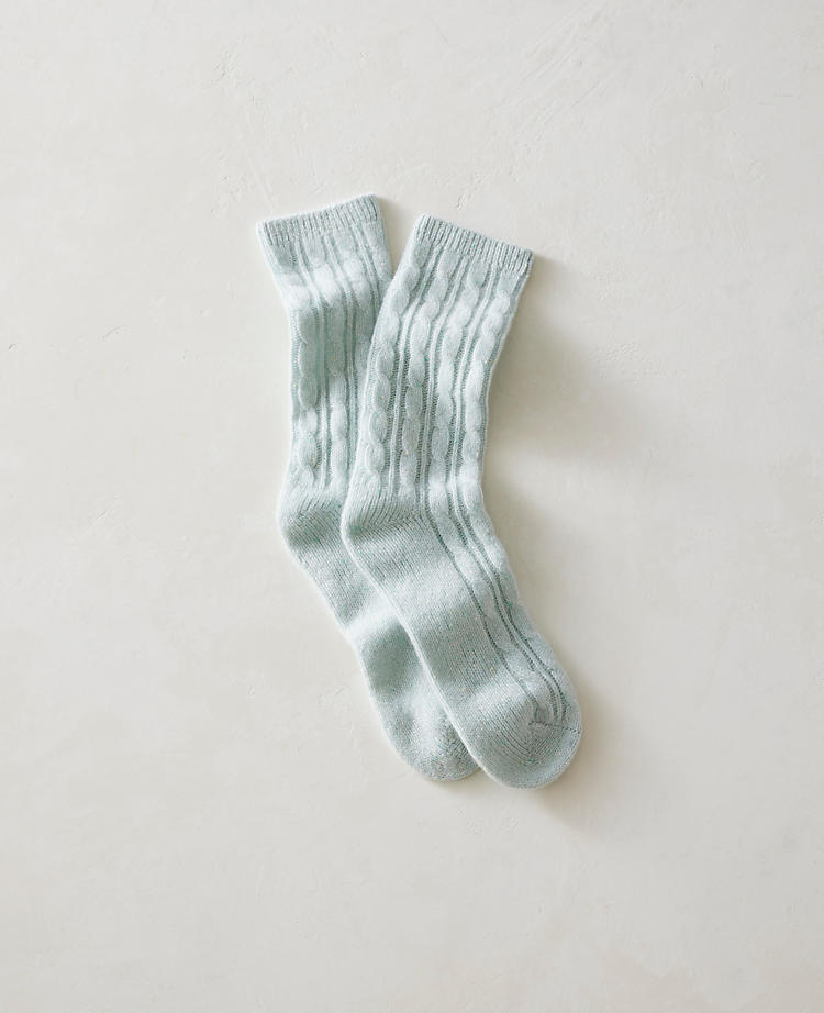 Anntaylor Haven Well Within Cashmere Cable Knit Socks