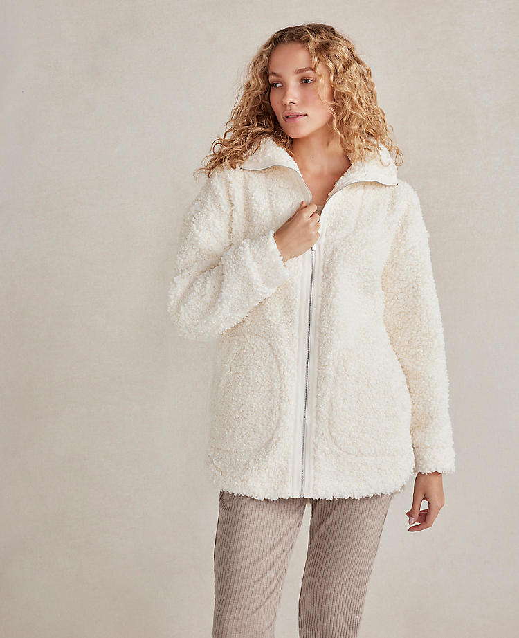 Anntaylor Haven Well Within Sherpa Zip Jacket
