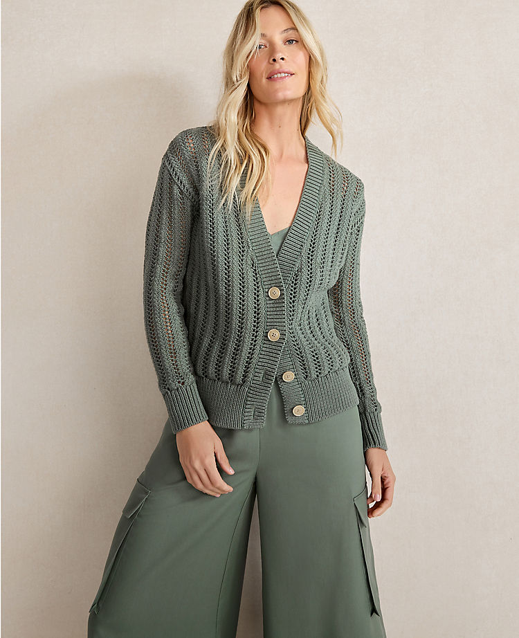 Anntaylor Haven Well Within Open Stitch Cardigan